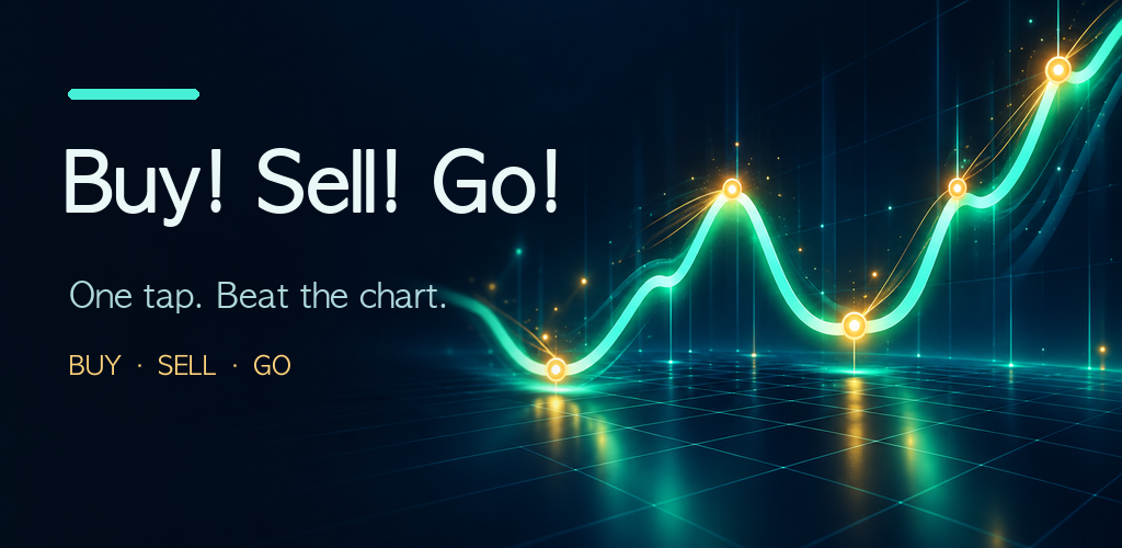 Glowing chart artwork for Buy! Sell! Go!