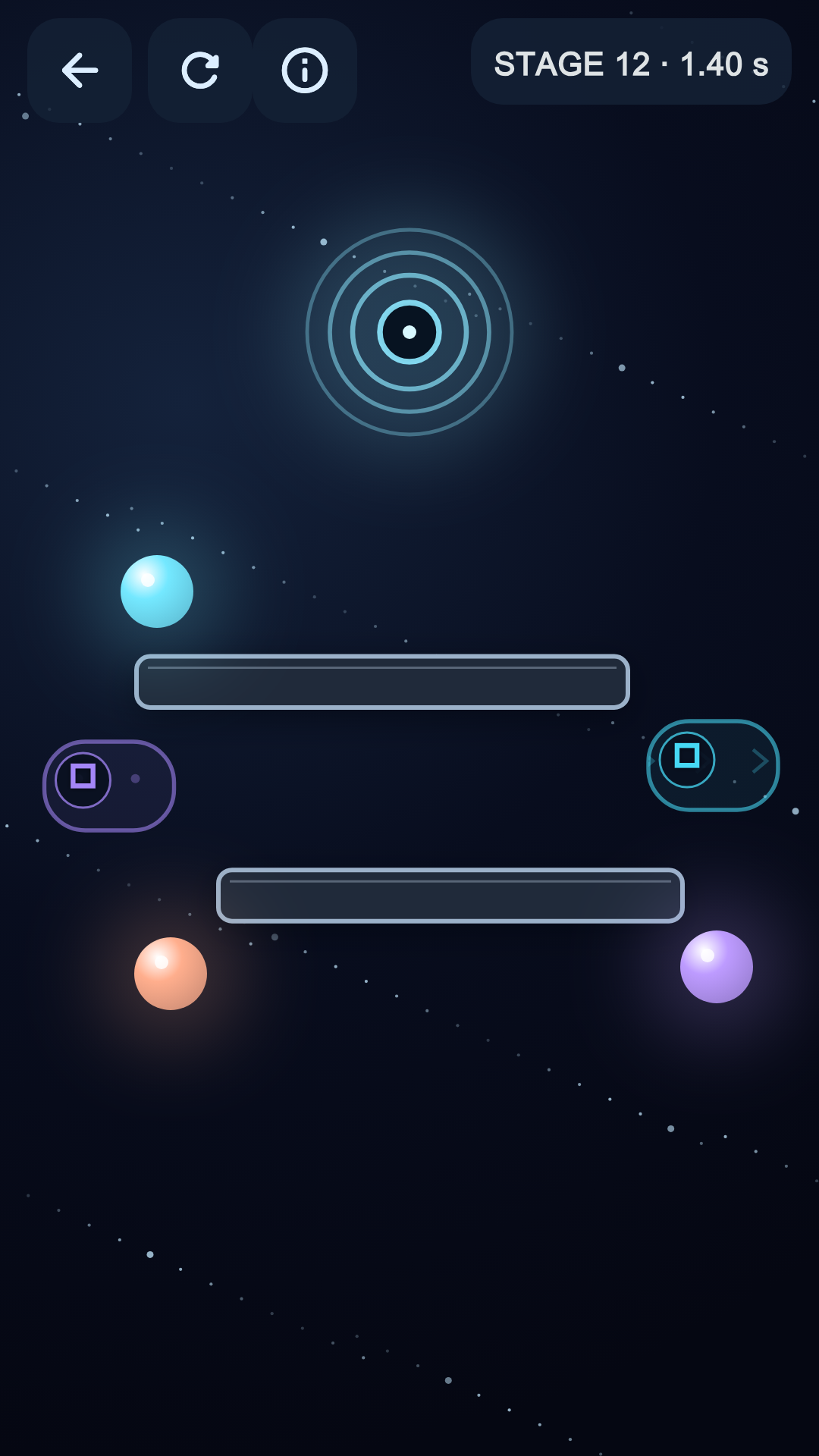 Orb Sync puzzle with walls and speed changing terrain